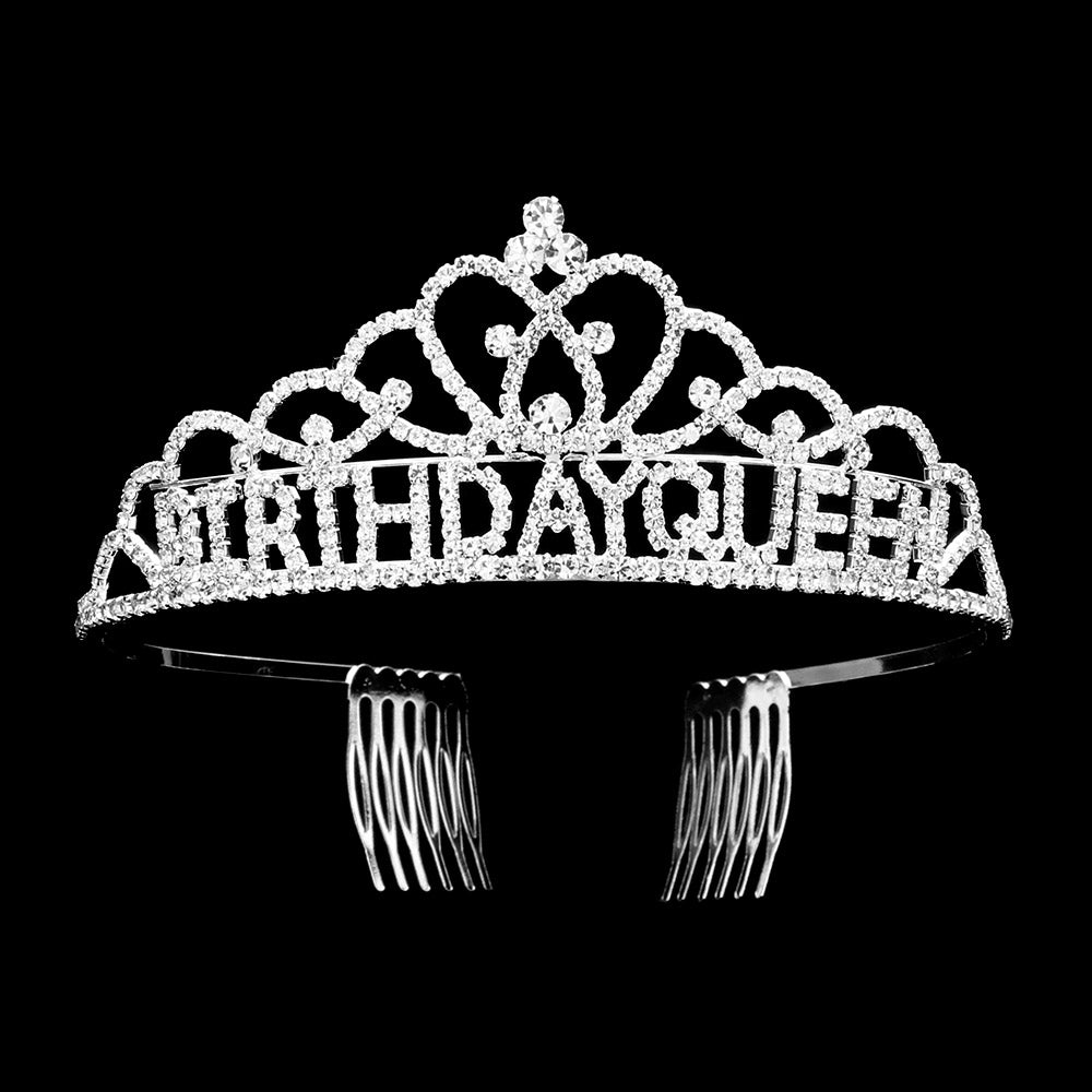 iLLASPARKZ Crystal Rhinestone Birthday Queen Party Tiara