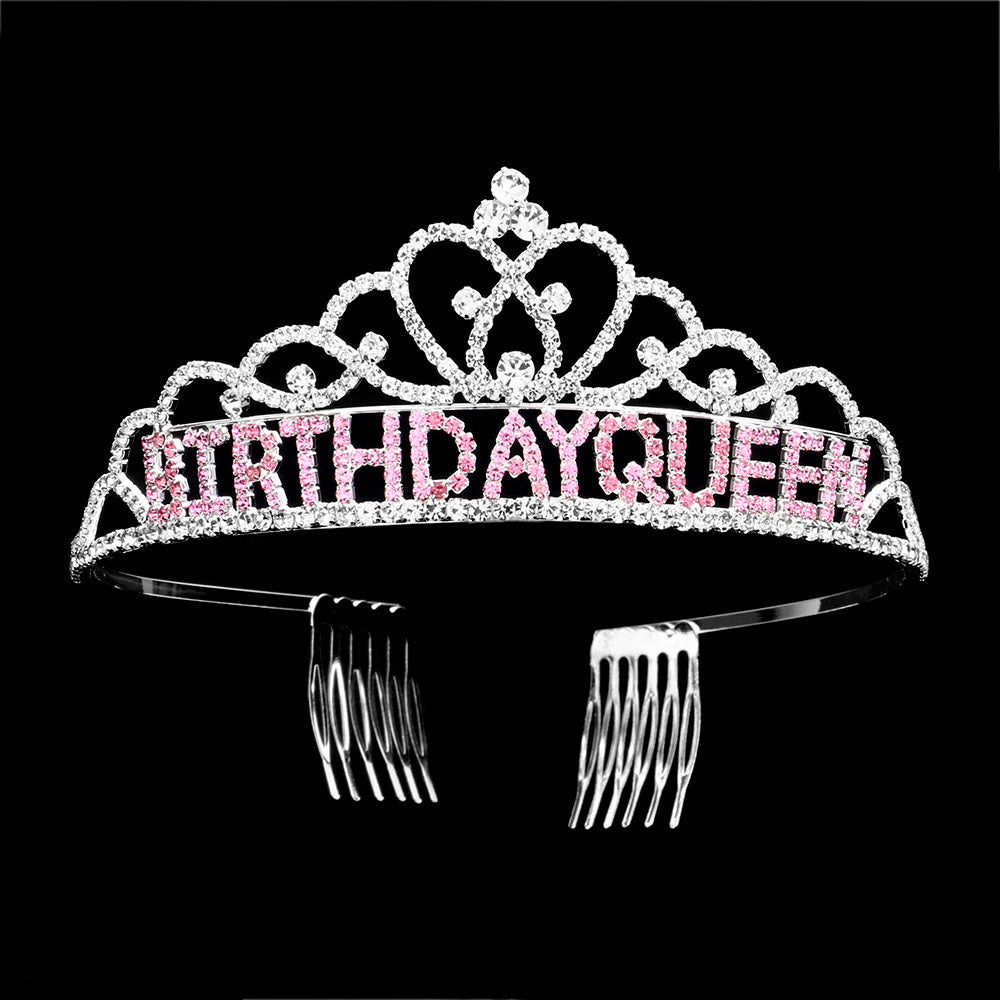 iLLASPARKZ Crystal Rhinestone Birthday Queen Party Tiara