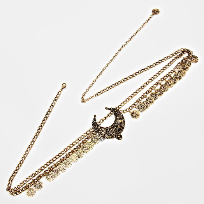 iLLASPARKZ Antique Disc Drop Tribal Chain Belt