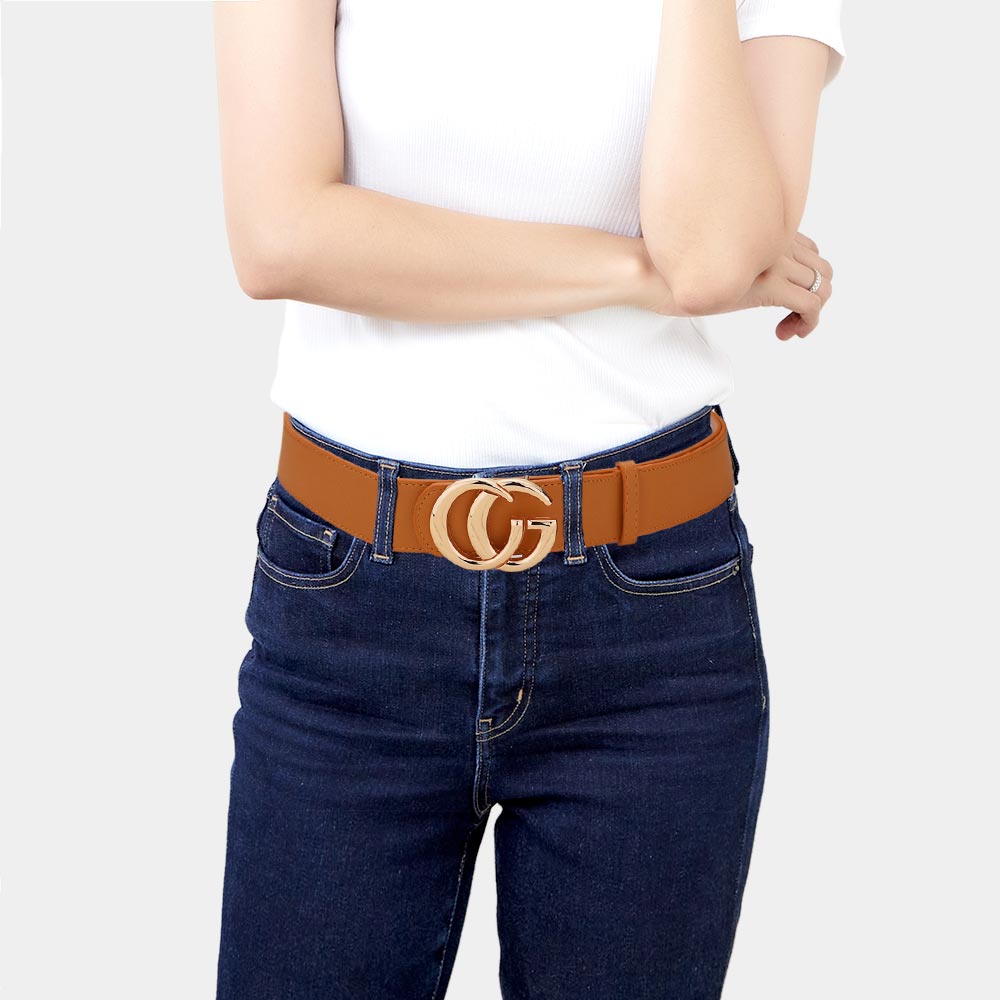 iLLASPARKZ Buckle Accented Faux Leather Belt