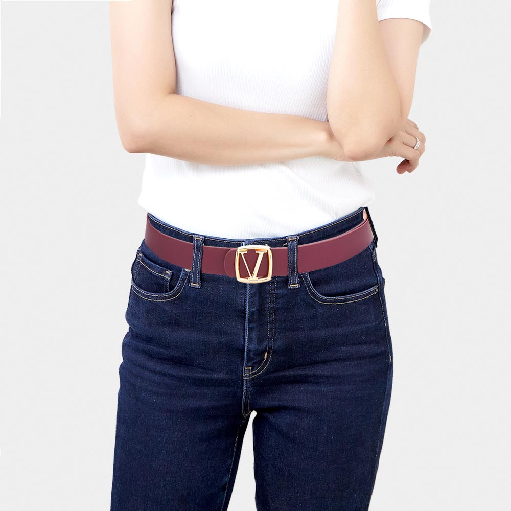 iLLASPARKZ Buckle Accented Faux Leather Belt