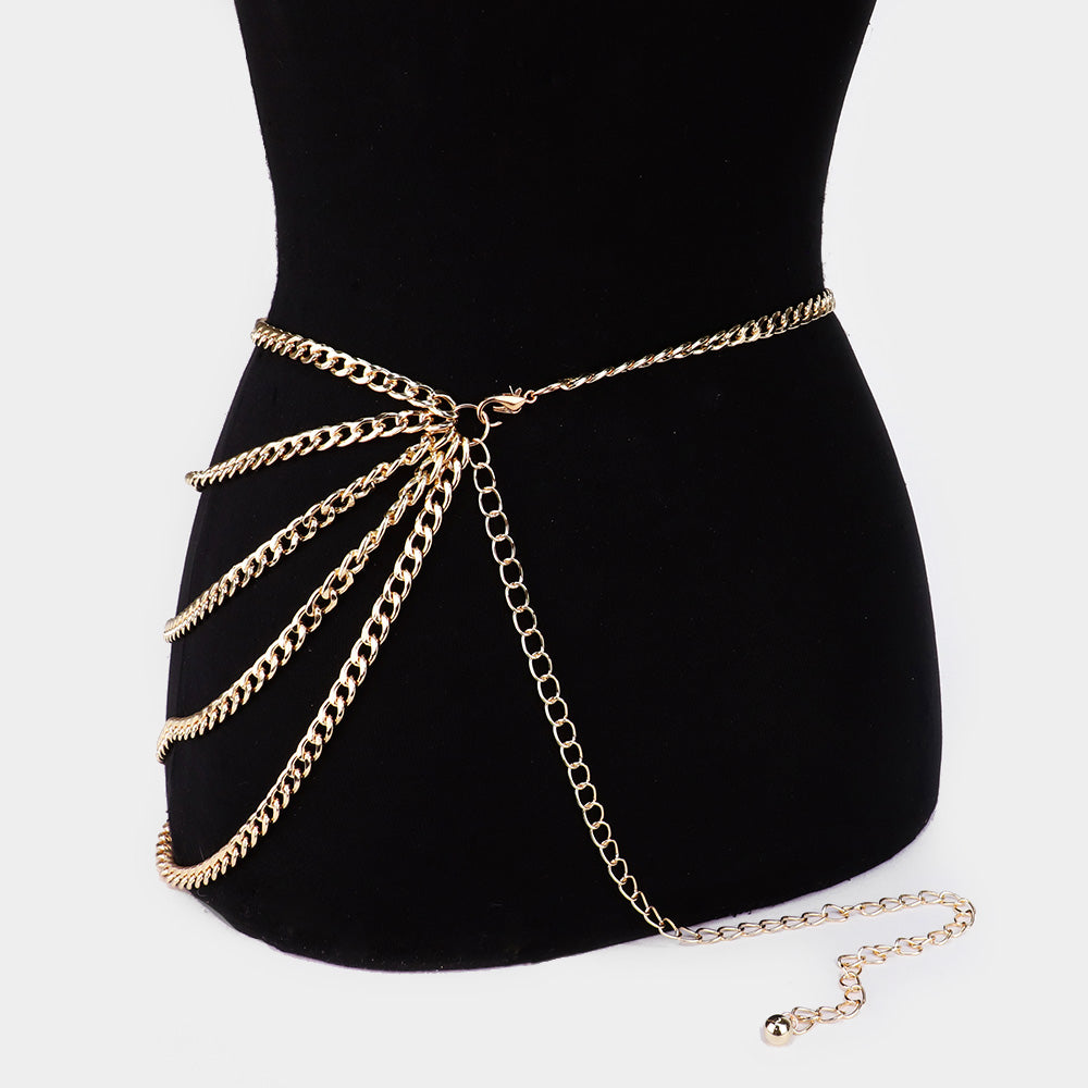 iLLASPARKZ Waist Chain Layered Link Belt