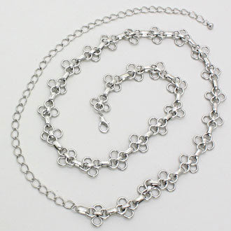 iLLASPARKZ Metal Chain Clover Linked Belt