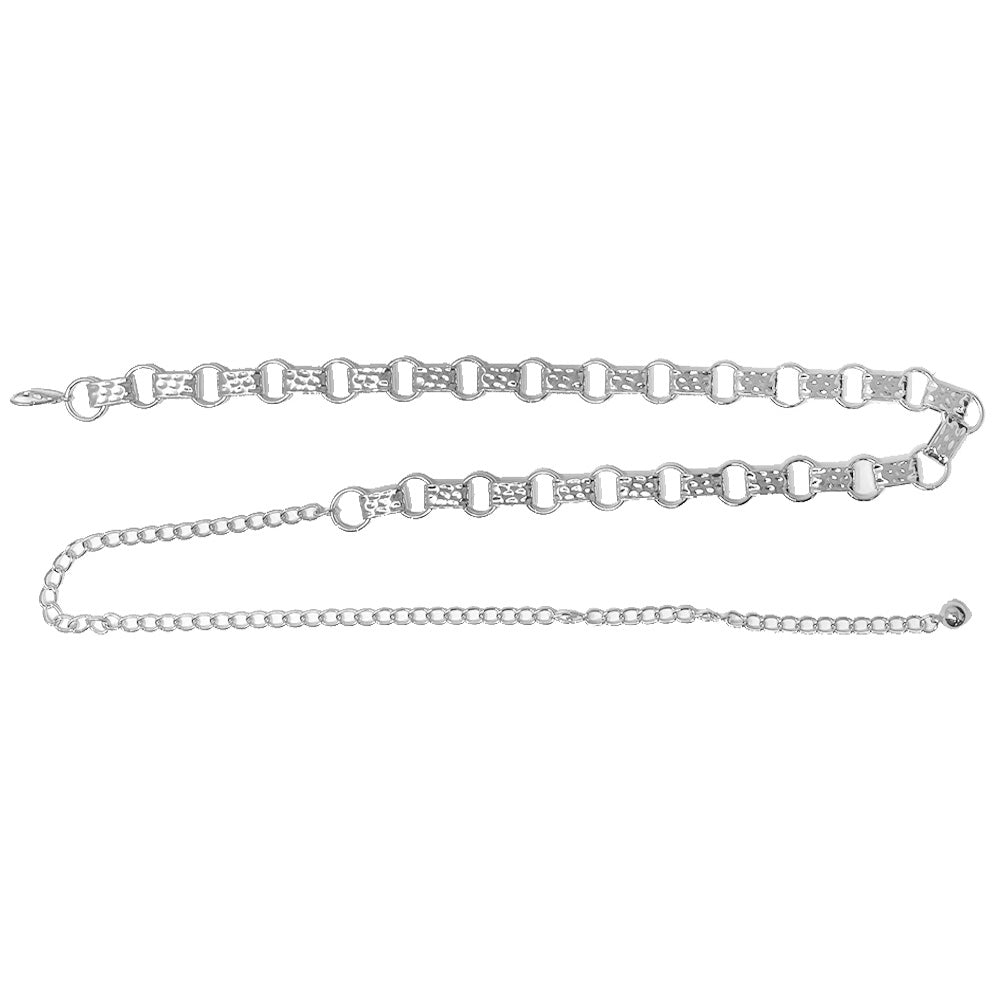 iLLASPARKZ Textured Metal O Ring Link Chain Belt