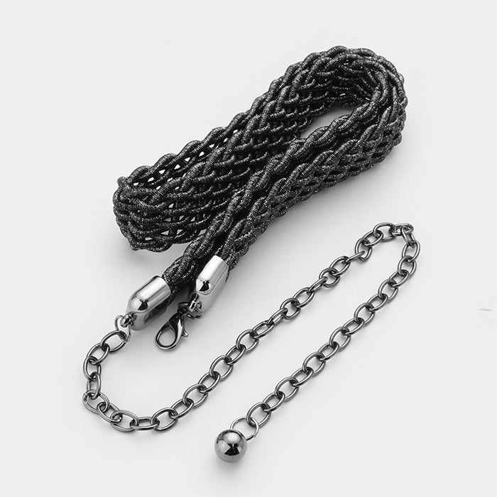 iLLASPARKZ Shimmery Braid Cord Belt