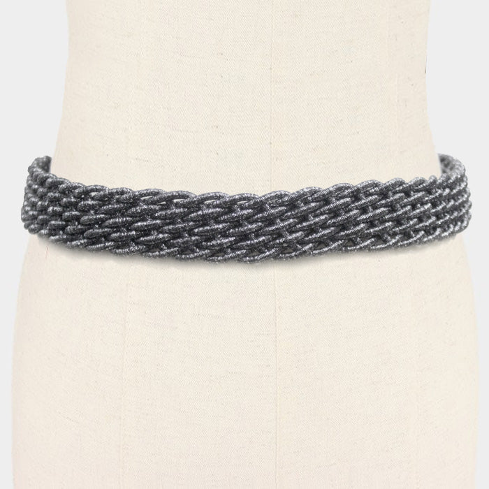 iLLASPARKZ Shimmery Braid Cord Belt