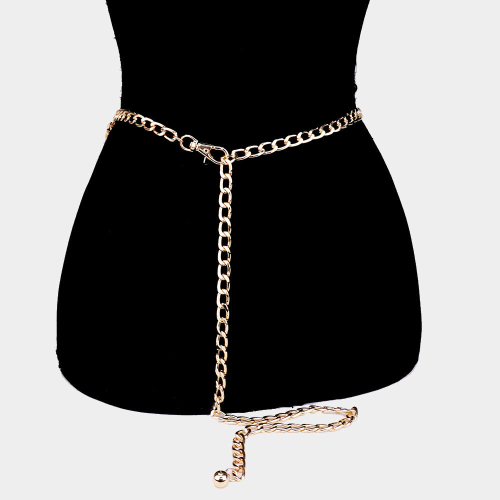 iLLASPARKZ Chain Link Metal Belly Waist Belt