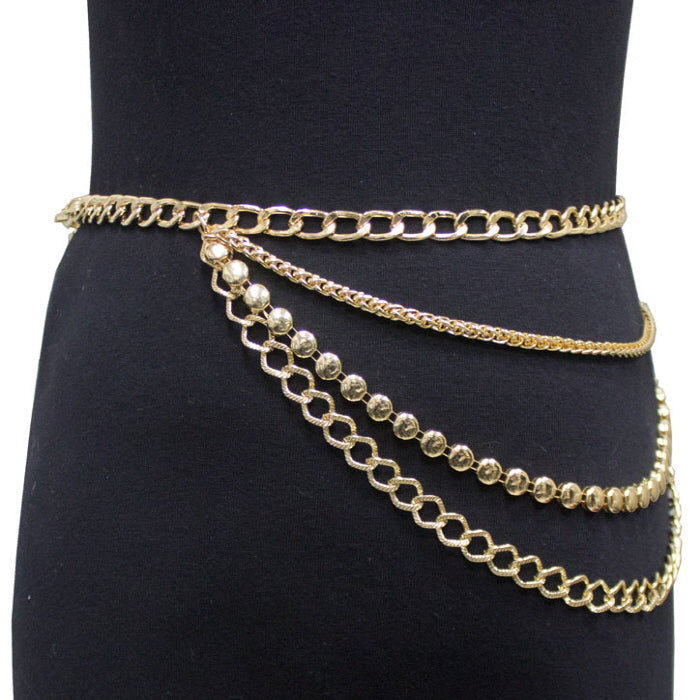 iLLASPARKZ Multi Chain Layered Waist Belt