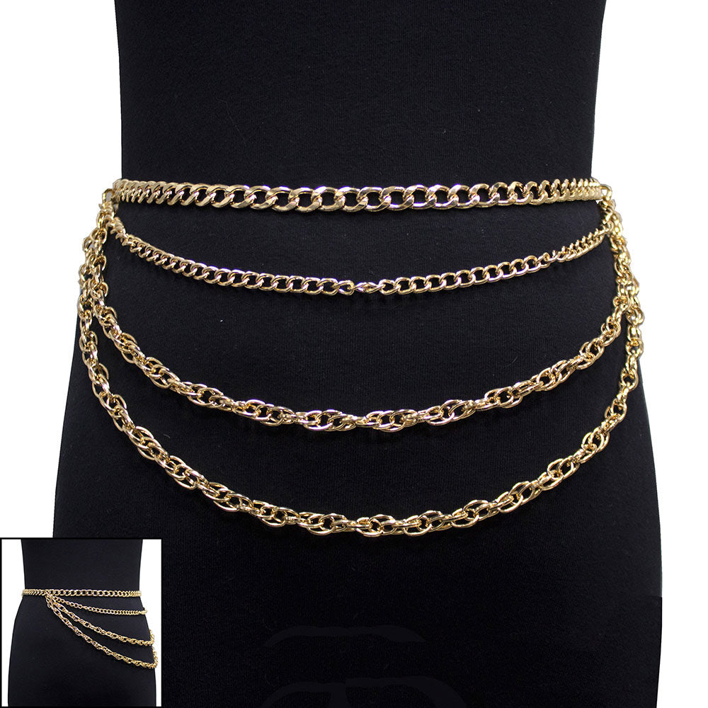 iLLASPARKZ 4 Row Chain Waist Belt