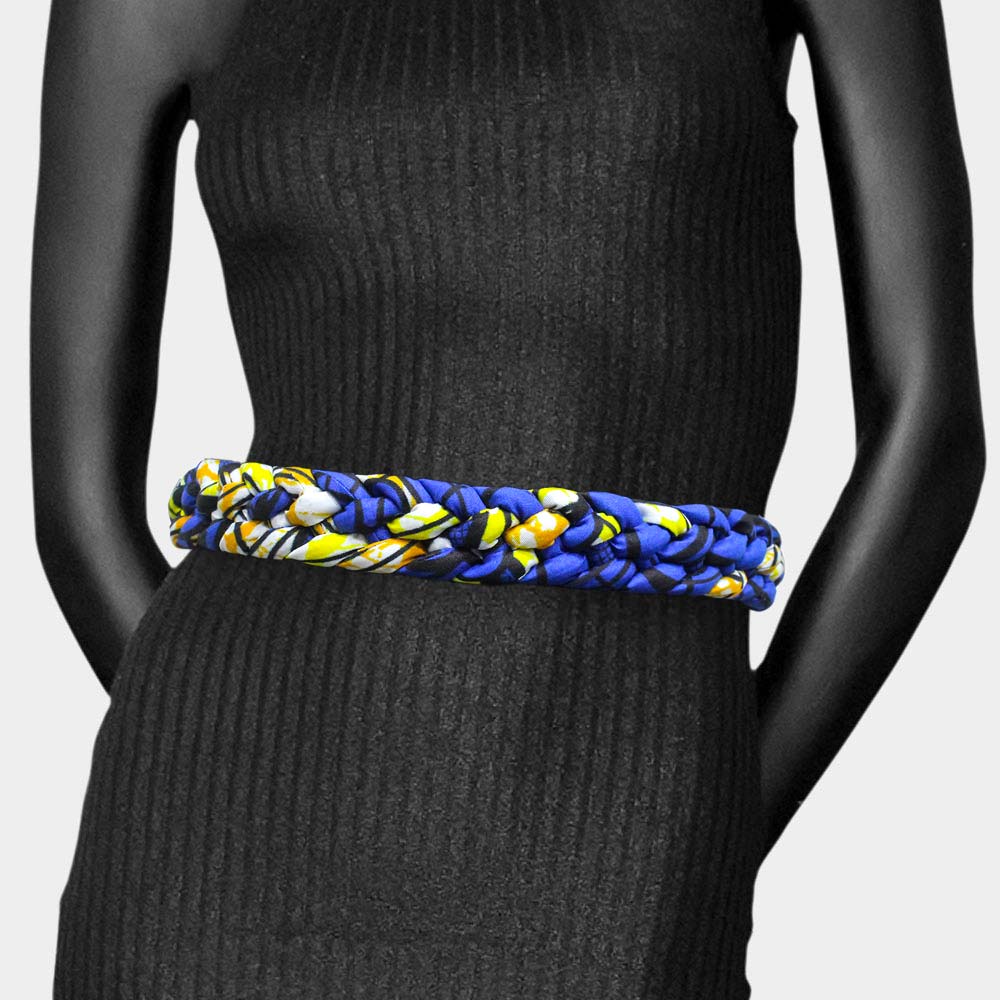 iLLASPARKZ Braided Patterned Fabric Belt