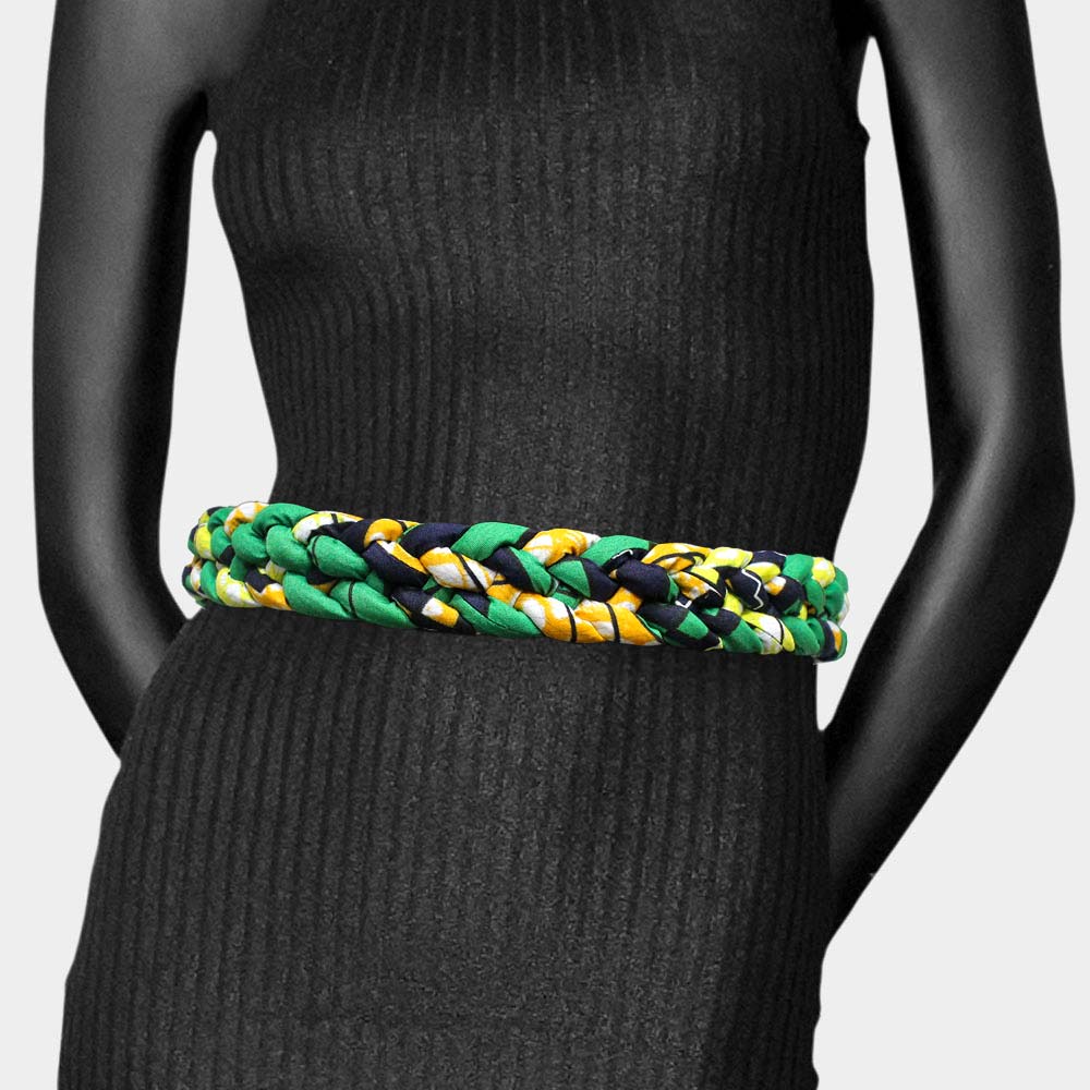 iLLASPARKZ Braided Patterned Fabric Belt