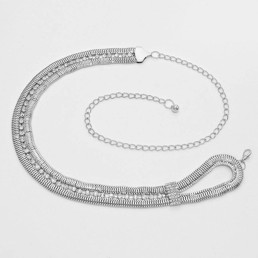 iLLASPARKZ Oval Loop Accented Fashion Belt