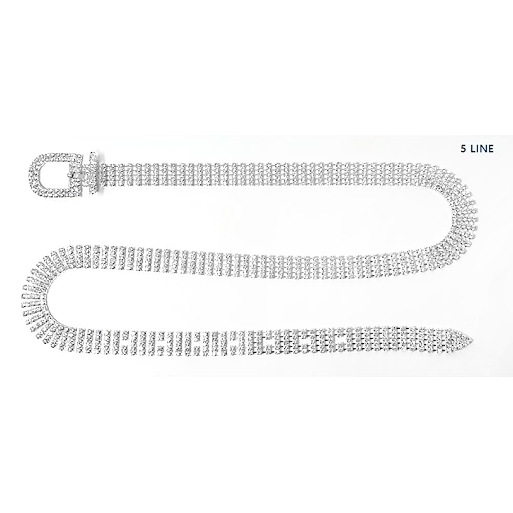 iLLASPARKZ 5Rows Rhinestone Pave Belt