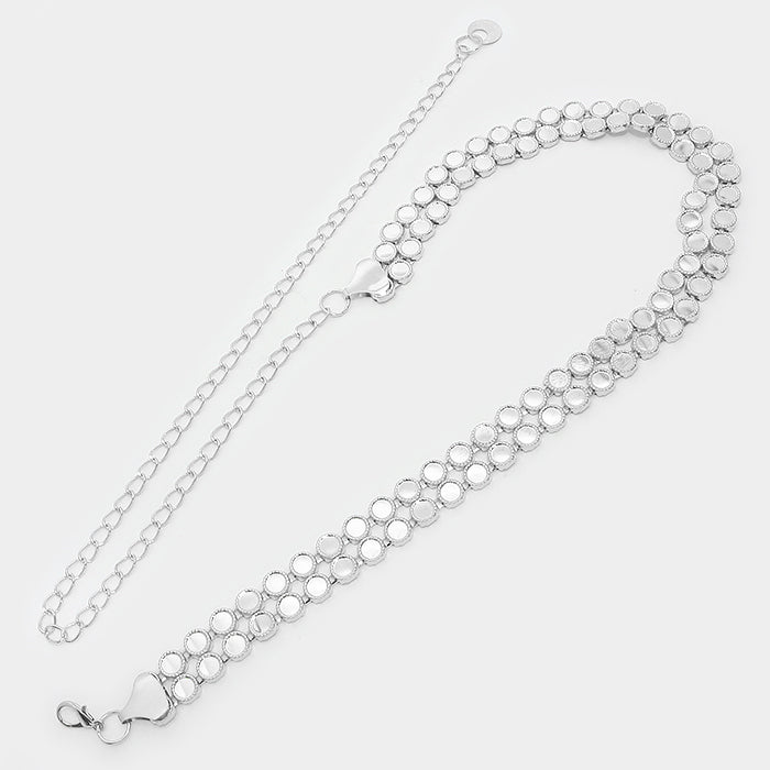 iLLASPARKZ 2-Row round metal link chain belt