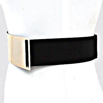 iLLASPARKZ Oversized Stretch Elastic Metal Plate Waist Belt