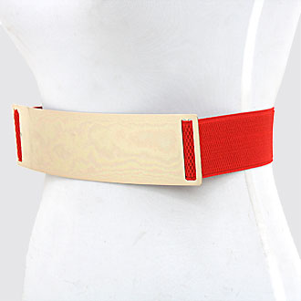 iLLASPARKZ Oversized Stretch Elastic Metal Plate Waist Belt