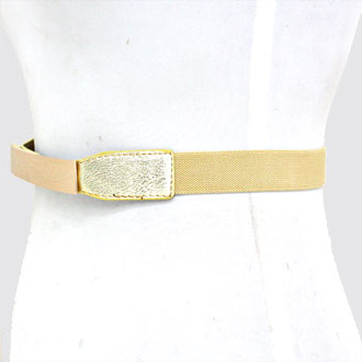 iLLASPARKZ Metallic Leather Elastic Belt