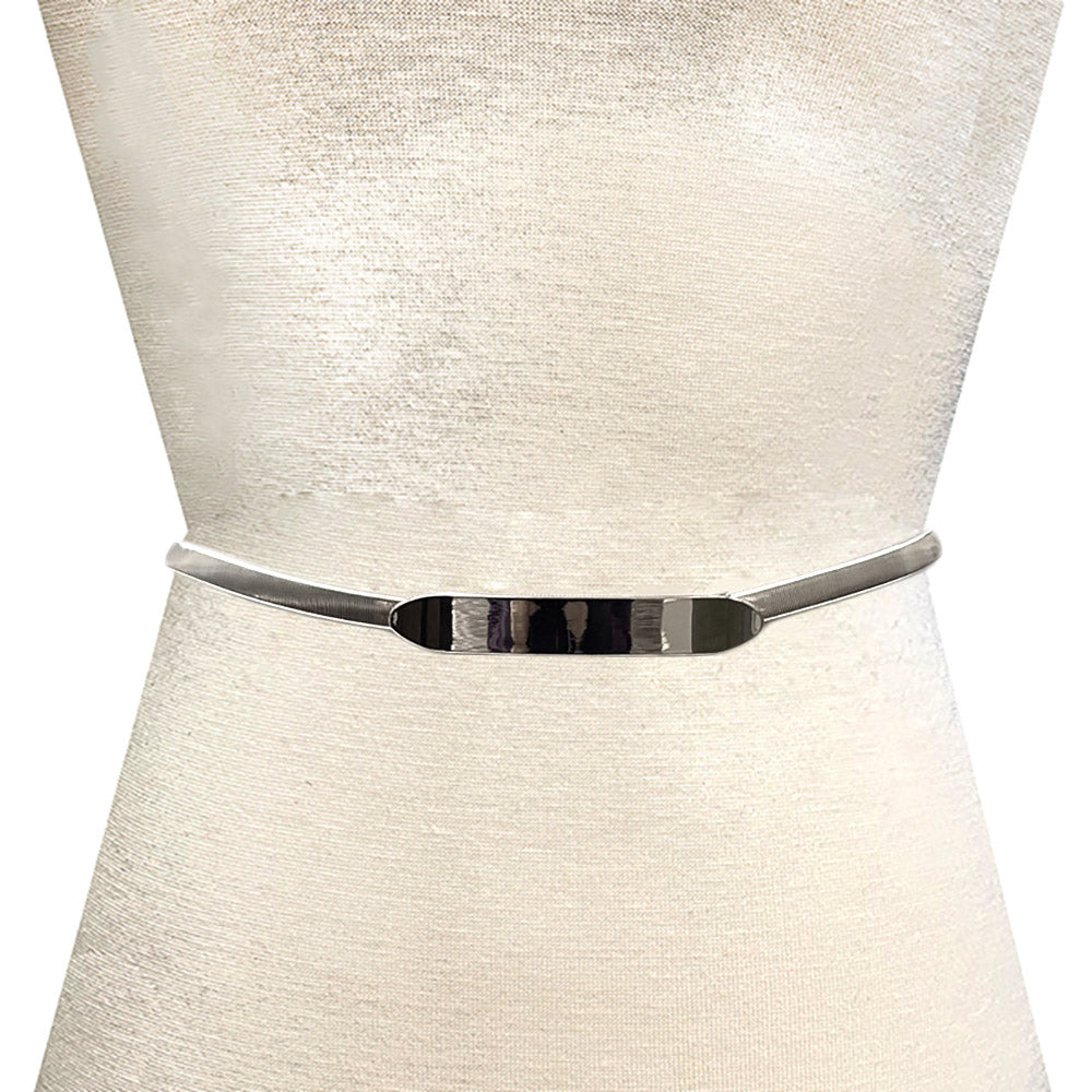 iLLASPARKZ Metal Bar Pointed Stretch Belt