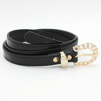 iLLASPARKZ Leather Vinyl Link Buckle Belt