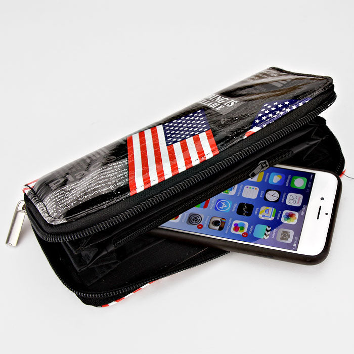 iLLASPARKZ American Flag Zip around Wallet