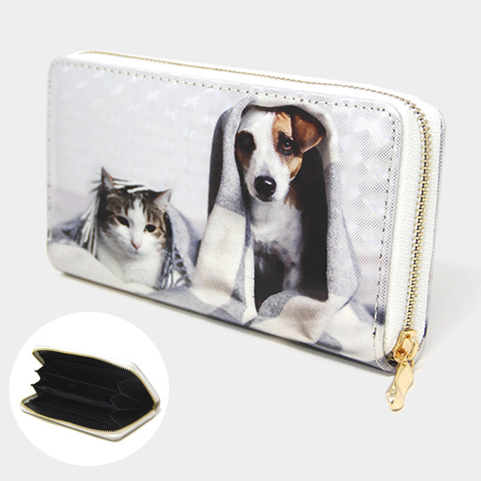 iLLASPARKZ Cat And Dog 3D Hologram Wallet