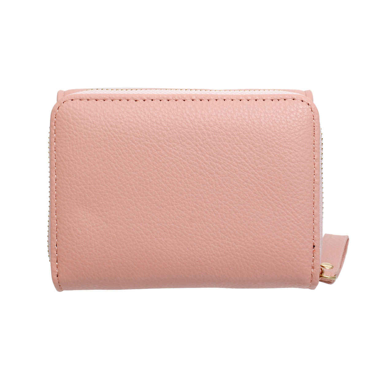 Accordian Wallet Pink Snap Cardholder for Women