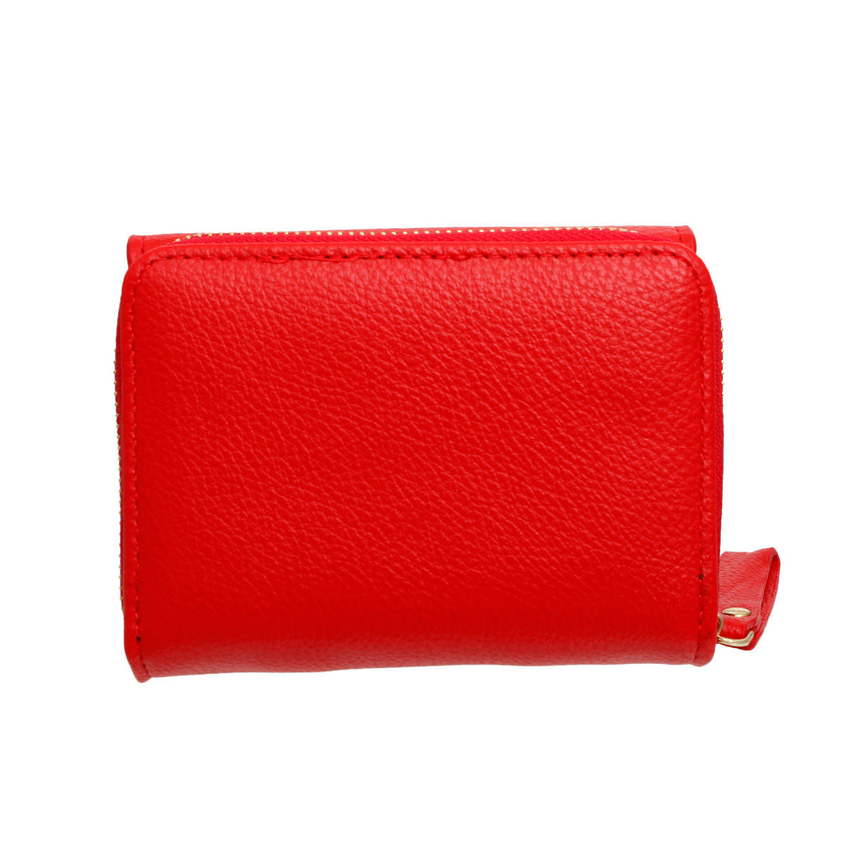 Accordian Wallet Red Snap Cardholder for Women
