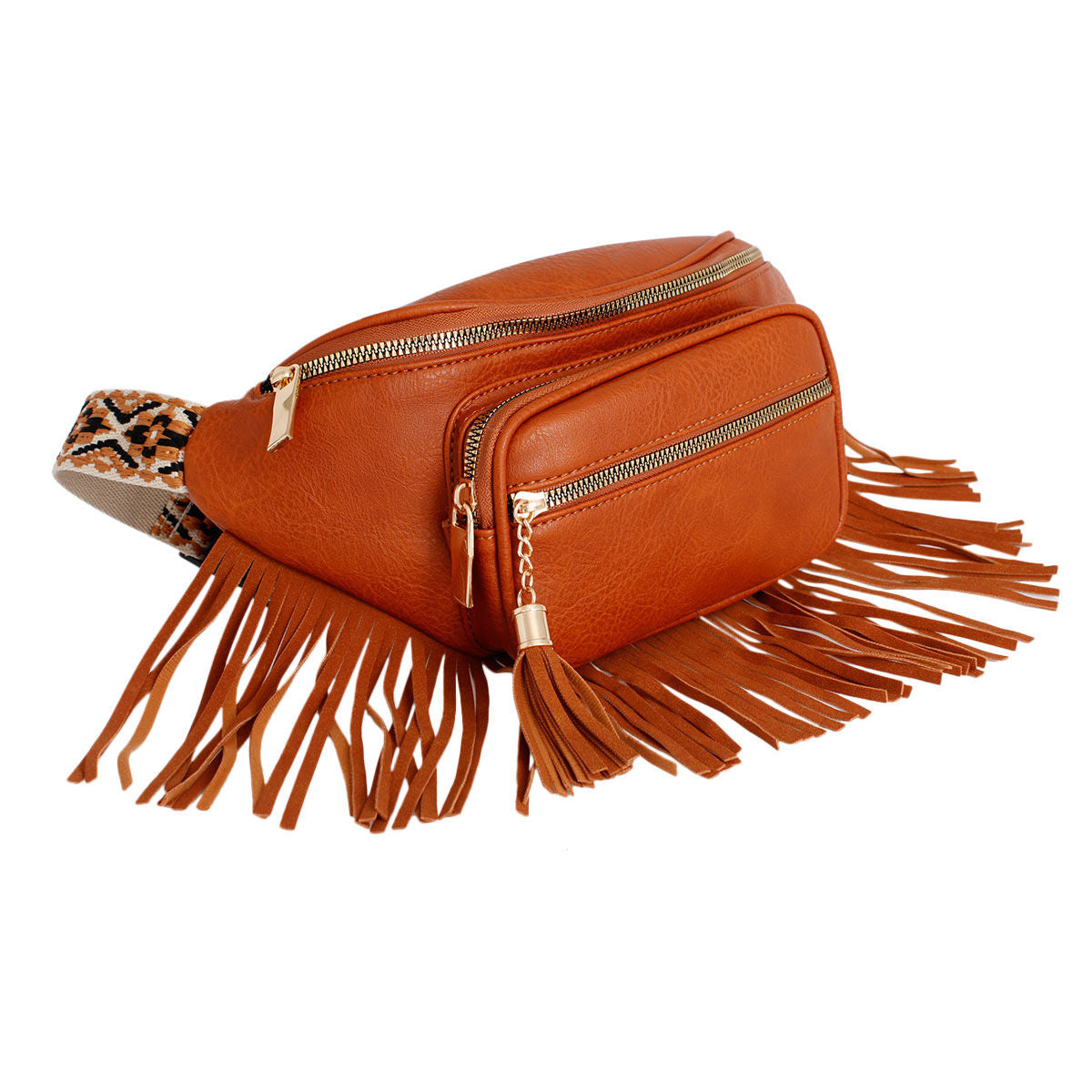 Brown Fringe Fanny Pack