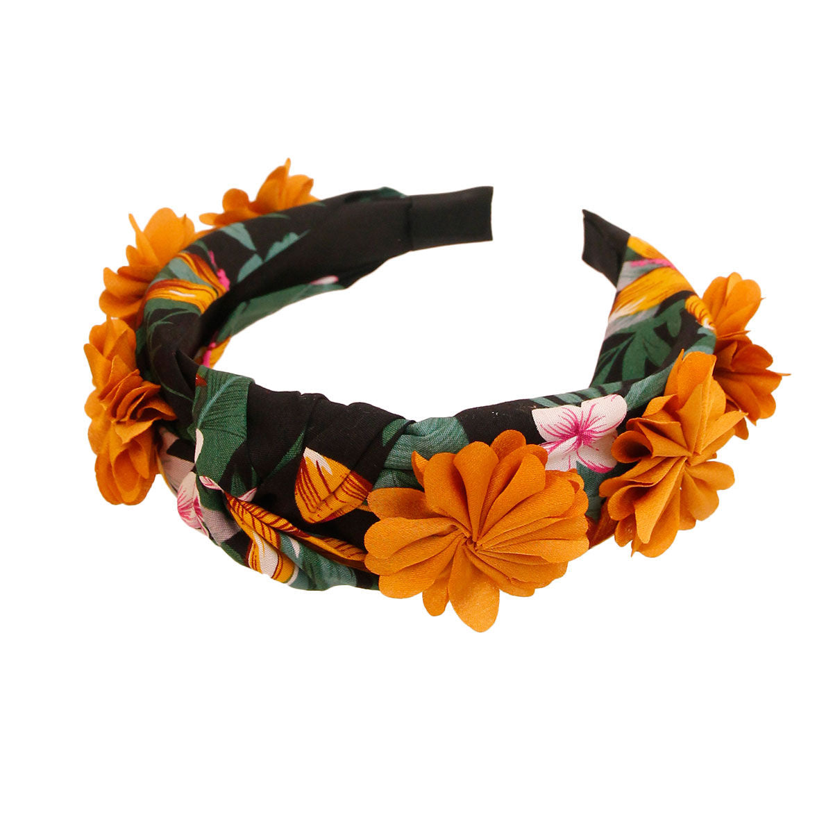 Mustard Flower Fabric Headband