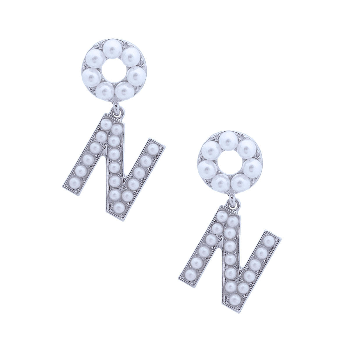 Snow Queen: White Dangling N Earrings