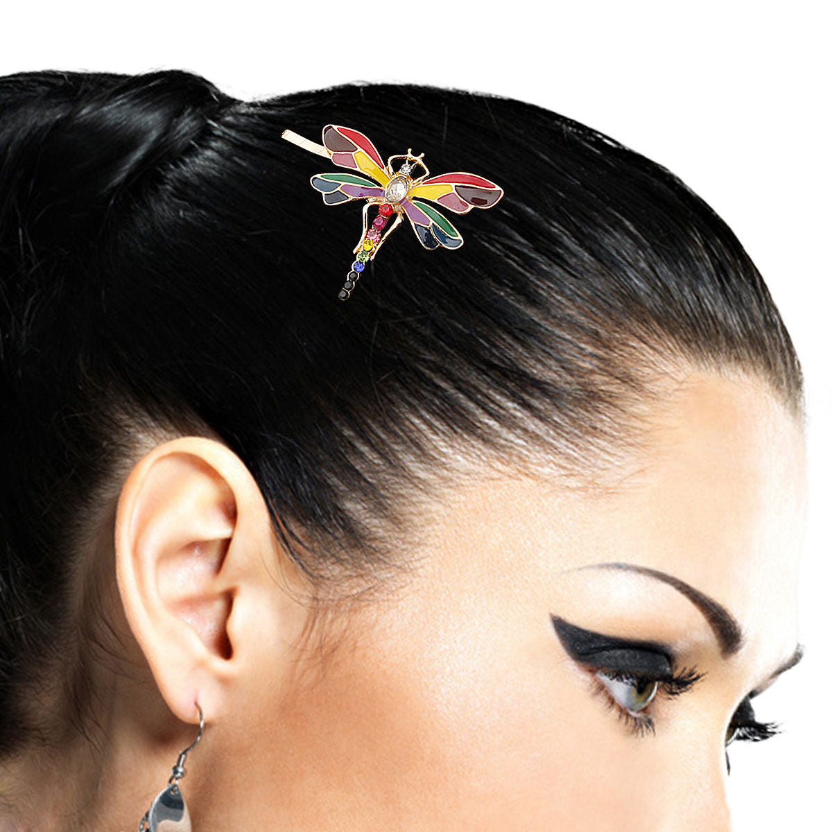 Rainbow Dragon Fly Bobby Pin